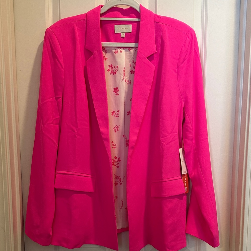 Skies Are Blue  Hot Pink Women's Blazer
